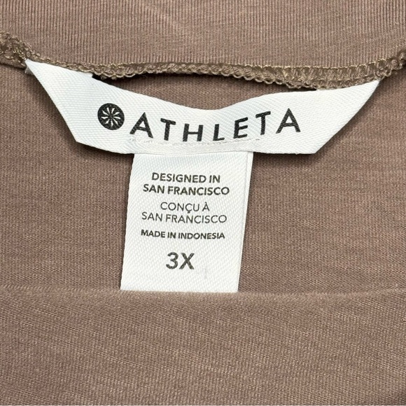 Athleta Outbound Pyrite Brown Mock Neck Sleeveless Cotton Tank Top 882327 3X - Picture 8 of 10